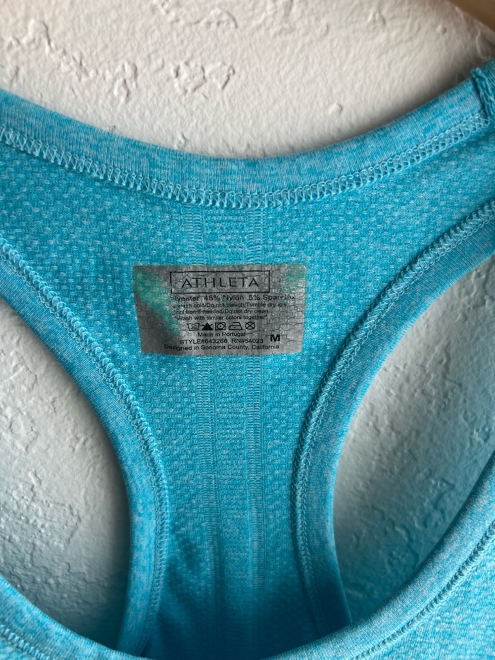 Athleta Aqua Blue Racerback Tank - Picture 3 of 4
